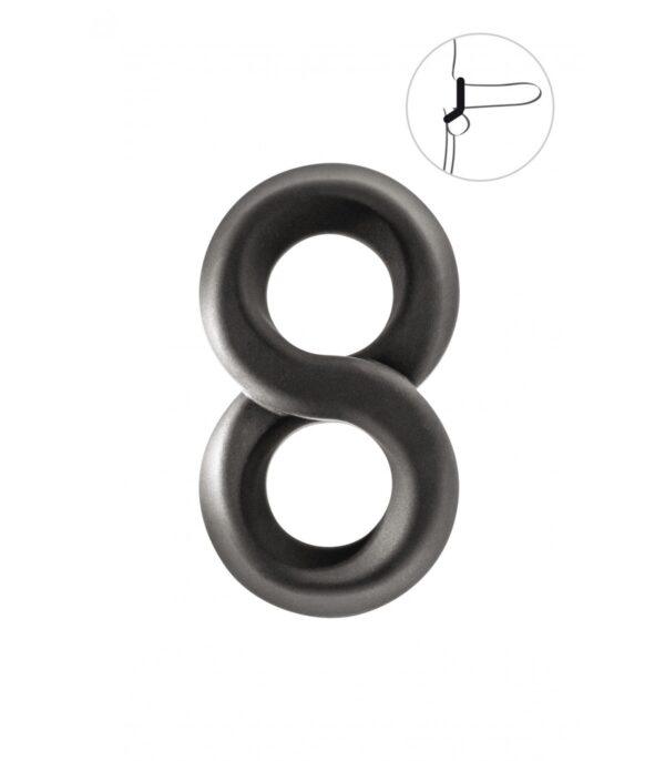 ANILLO PENE-TESTÍCULOS SILICONA EN 8-BLUE JUNKER (Saint Sual) EAN: 3479225705026