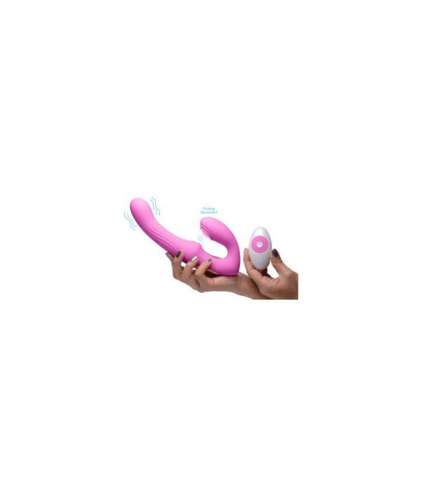 ARNÉS DOBLE C/ MANDO Y PULSATORIO PUNTO G USB ROSA-XR - STRAP U (Saint Sual) EAN: 848518039033 - Imagen 2