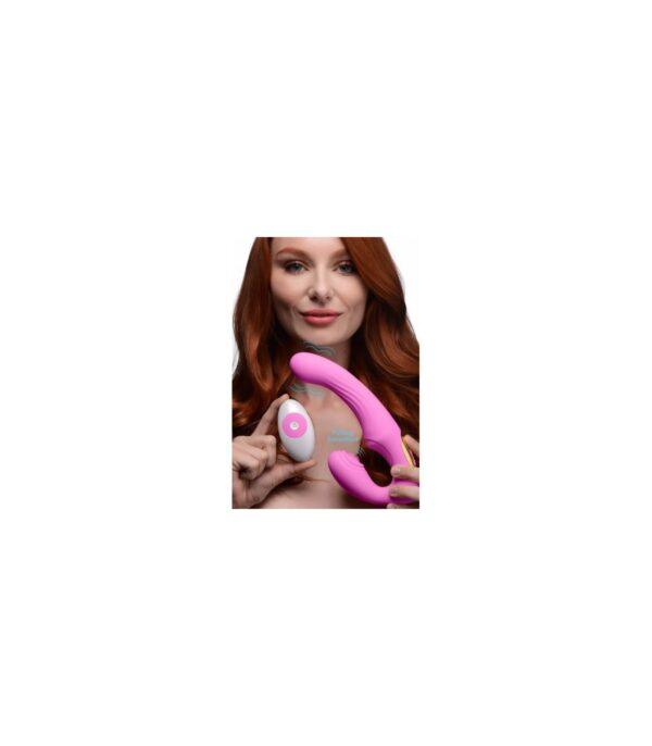 ARNÉS DOBLE C/ MANDO Y PULSATORIO PUNTO G USB ROSA-XR - STRAP U (Saint Sual) EAN: 848518039033 - Imagen 7