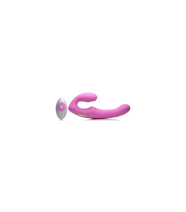 ARNÉS DOBLE C/ MANDO Y PULSATORIO PUNTO G USB ROSA-XR - STRAP U (Saint Sual) EAN: 848518039033