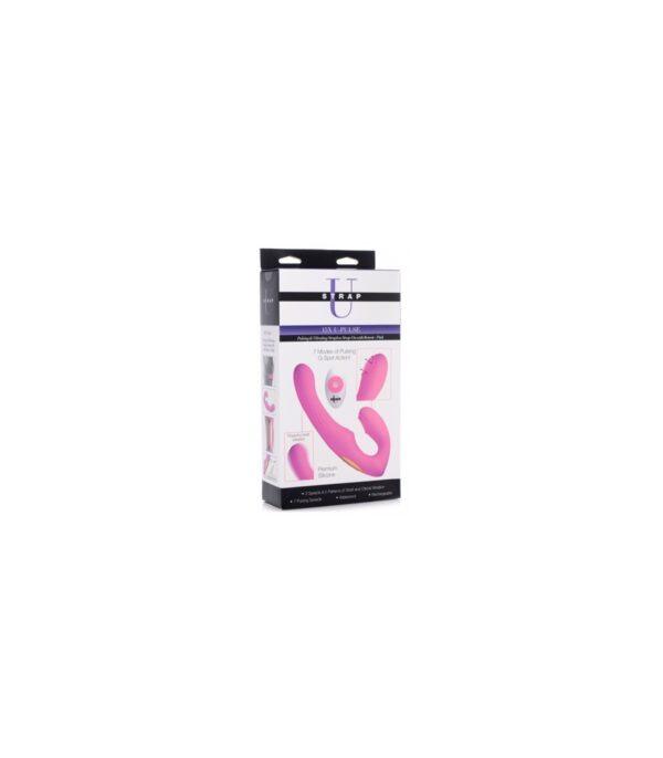 ARNÉS DOBLE C/ MANDO Y PULSATORIO PUNTO G USB ROSA-XR - STRAP U (Saint Sual) EAN: 848518039033 - Imagen 8