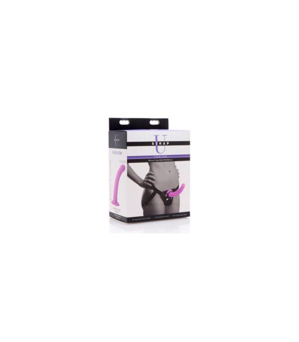 ARNÉS MUJER C/ DILDO SILICONA LILA 17'5 CM-XR - STRAP U (Saint Sual) EAN: 848518026095 - Imagen 6