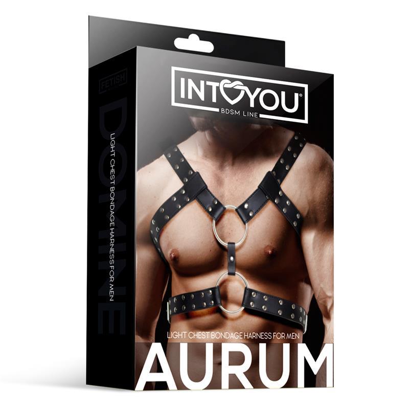 Aurum Arnés Masculino para Bondage Cuero Vegano-INTOYOU BDSM LINE (LoveCherry) EAN: 8436583794524.0 - Imagen 3