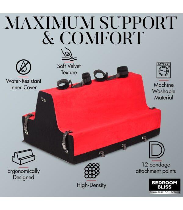BANCO LOVER'S BONDAGE BENCH ROJO-XR - BEDROOM BLISS (Saint Sual) EAN: 848518053121 - Imagen 5