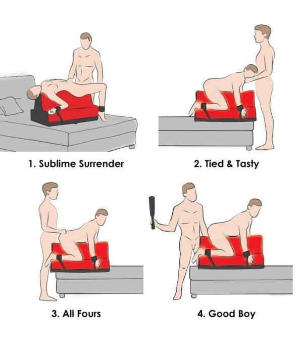 BANCO LOVER'S BONDAGE BENCH ROJO-XR - BEDROOM BLISS (Saint Sual) EAN: 848518053121 - Imagen 7