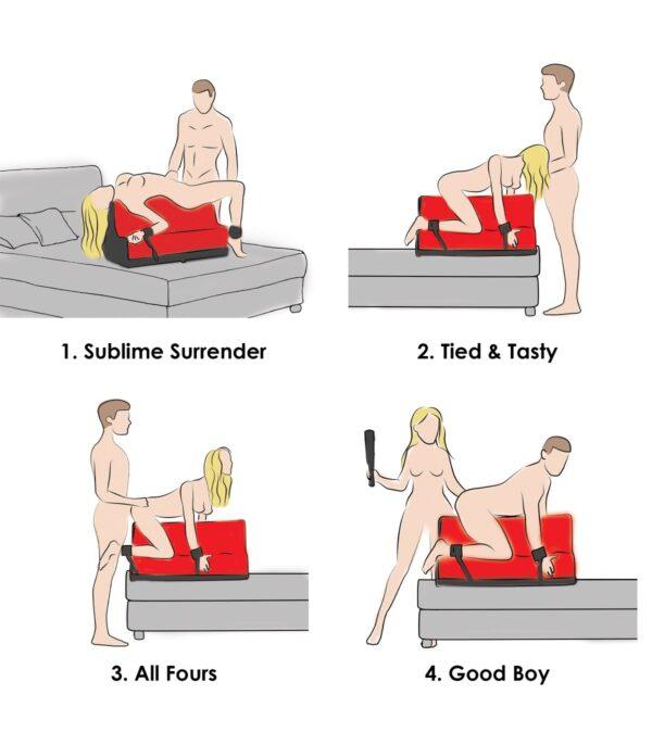 BANCO LOVER'S BONDAGE BENCH ROJO-XR - BEDROOM BLISS (Saint Sual) EAN: 848518053121 - Imagen 8