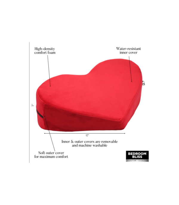 COJIN CORAZÓN LOVE PILLOW ROJO-XR - BEDROOM BLISS (Saint Sual) EAN: 848518051813 - Imagen 6