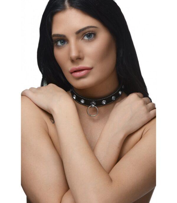 COLLAR CHOKER PIEDRAS CLARAS CON ANILLA-XR - STRICT (Saint Sual) EAN: 848518046291 - Imagen 4