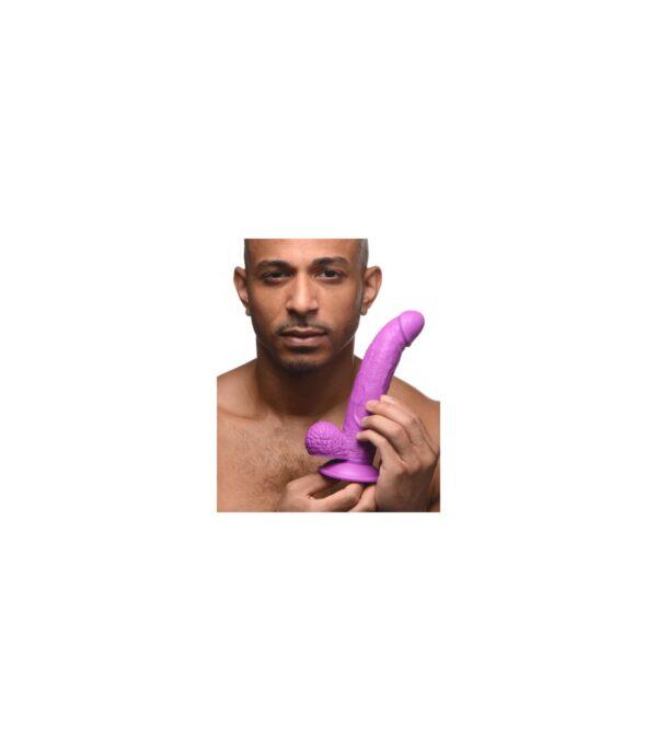 DILDO REALÍSTICO C/ TESTÍCULOS 19 CM MORADO-XR - POP PECKERS (Saint Sual) EAN: 848518044808 - Imagen 7