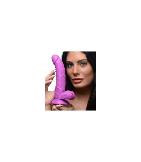 DILDO REALÍSTICO C/ TESTÍCULOS 19 CM MORADO-XR - POP PECKERS (Saint Sual) EAN: 848518044808 - Imagen 8
