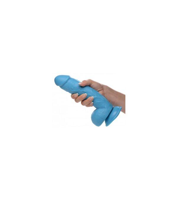 DILDO REALÍSTICO C/ TESTÍCULOS 21 CM AZUL-XR - POP PECKERS (Saint Sual) EAN: 848518044815 - Imagen 2