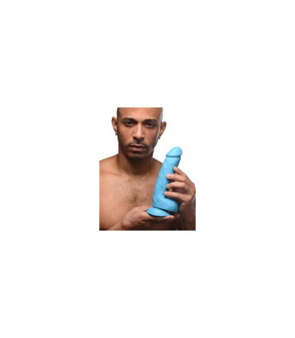DILDO REALÍSTICO C/ TESTÍCULOS 21 CM AZUL-XR - POP PECKERS (Saint Sual) EAN: 848518044815 - Imagen 6