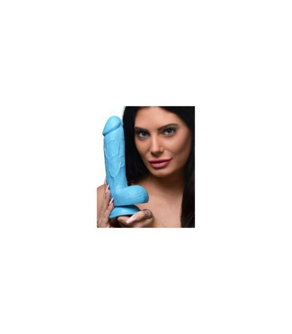 DILDO REALÍSTICO C/ TESTÍCULOS 21 CM AZUL-XR - POP PECKERS (Saint Sual) EAN: 848518044815 - Imagen 7