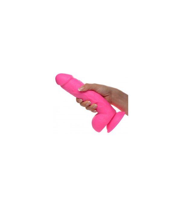 DILDO REALÍSTICO C/ TESTÍCULOS 21 CM ROSA-XR - POP PECKERS (Saint Sual) EAN: 848518044839 - Imagen 2