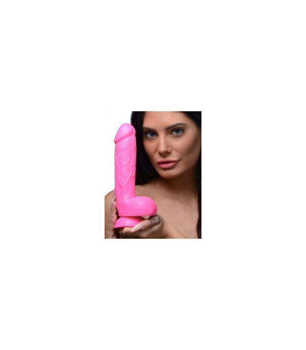 DILDO REALÍSTICO C/ TESTÍCULOS 21 CM ROSA-XR - POP PECKERS (Saint Sual) EAN: 848518044839 - Imagen 7