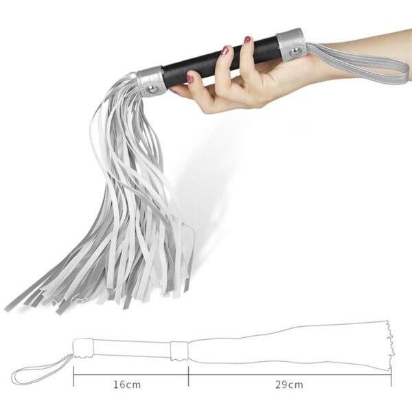 Flogger Cuero Sintético Plateado y Negro-LOVETOY (LoveCherry) EAN: 6970260900393 - Imagen 4