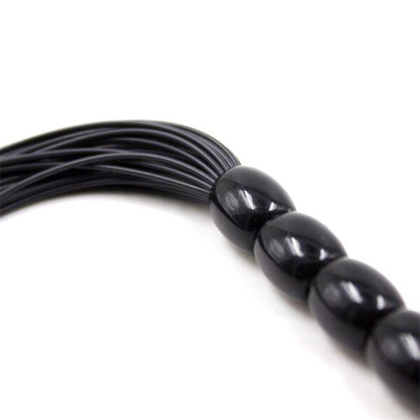 Flogger de Silicona con Mango con 6 Bolas 26 cm Negro-LATETOBED BDSM LINE (LoveCherry) EAN: 8436583793473 - Imagen 3