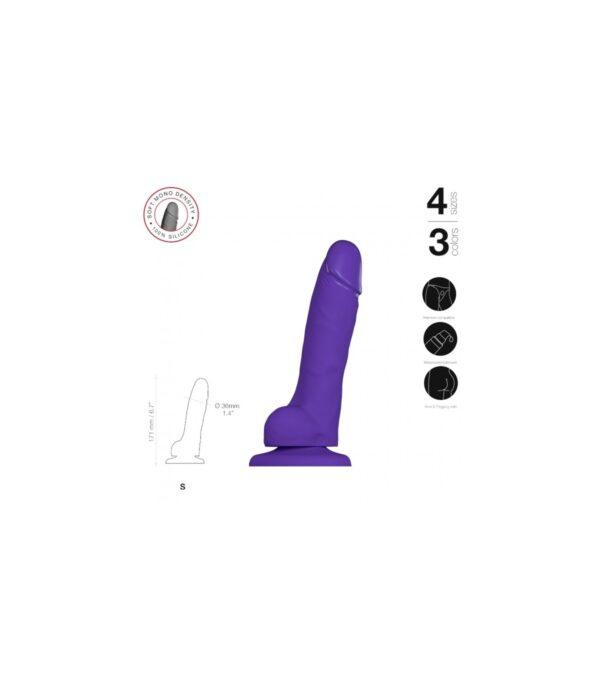 PENE REALÍSTICO SILICONA SUAVE MORADO S-STRAP-ON-ME (Saint Sual) EAN: 3700436015896 - Imagen 3