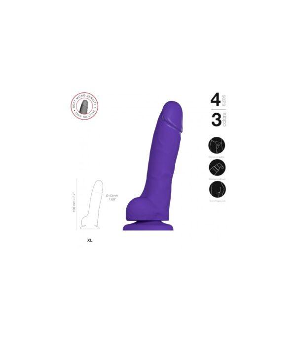 PENE REALÍSTICO SILICONA SUAVE MORADO XL-STRAP-ON-ME (Saint Sual) EAN: 3700436015926 - Imagen 3