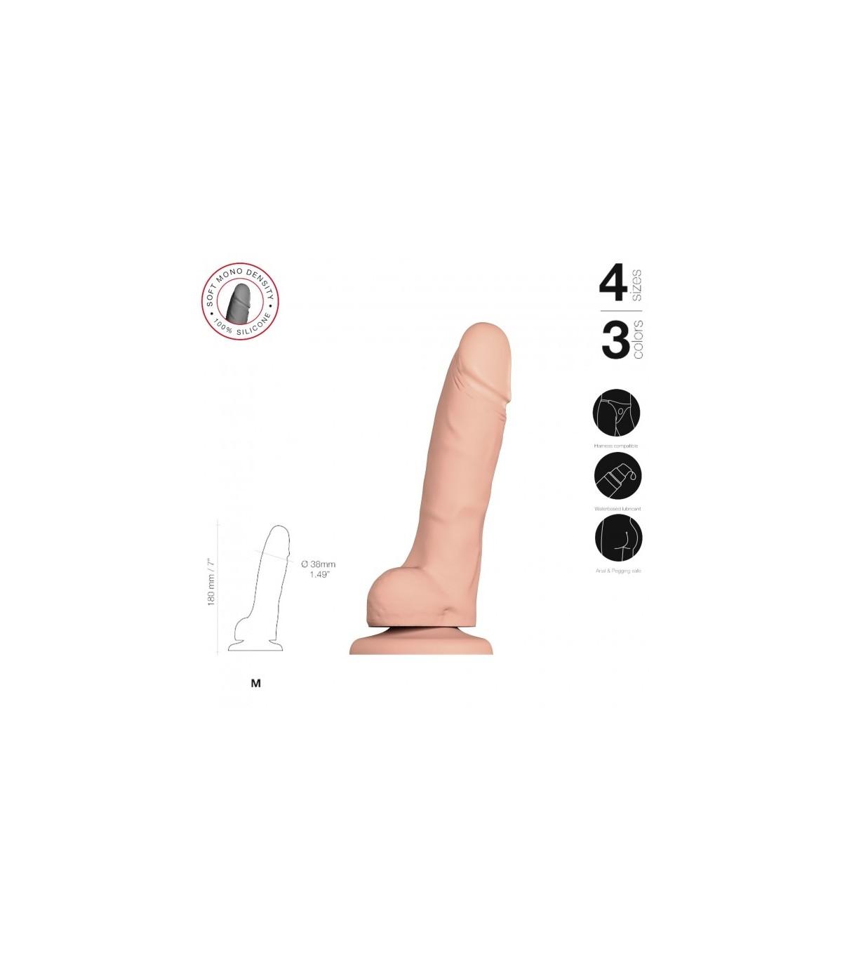PENE REALÍSTICO SILICONA SUAVE VAINILLA M - Imagen 3