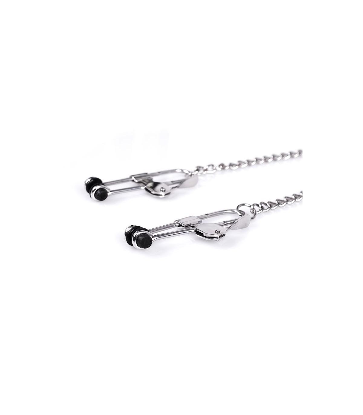 PINZAS PRESIÓN PEZONES C/ CADENA