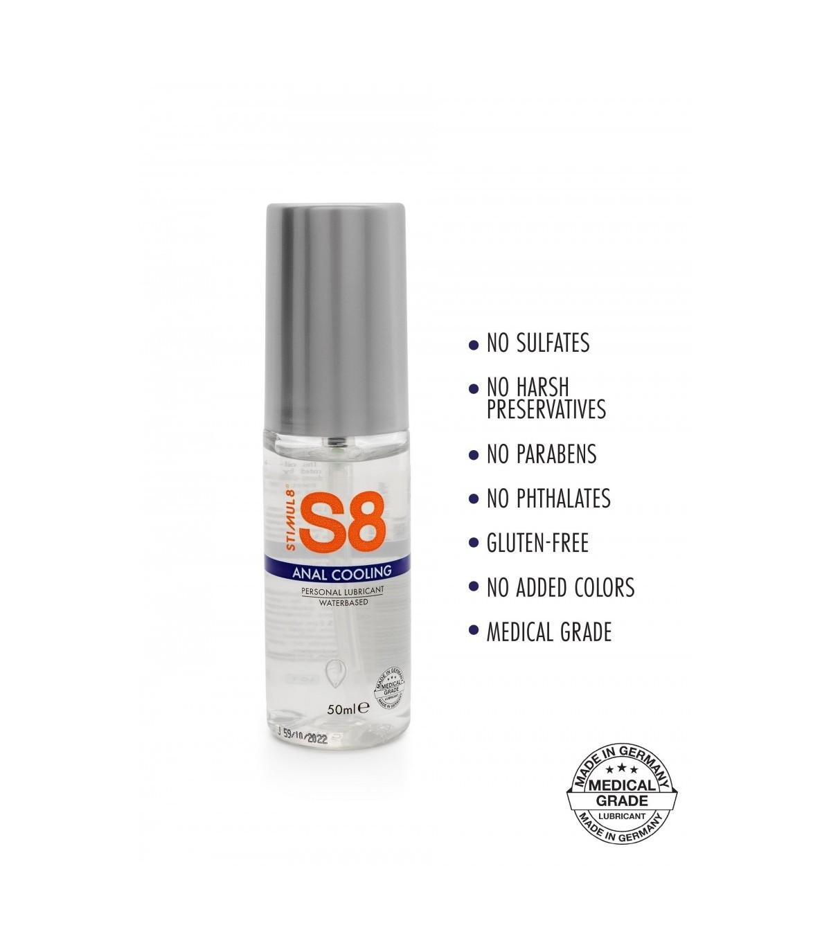 S8 LUBRICANTE ANAL BASE AGUA EF. FRIO 50 ML - Imagen 2