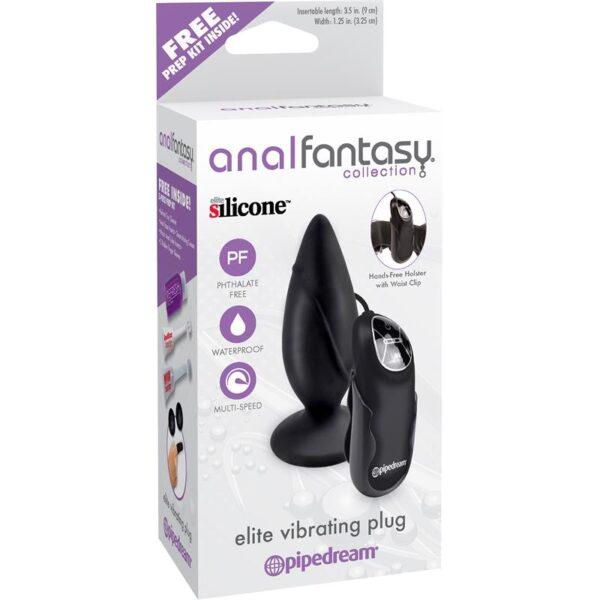Anal Fantasy Collection Elite Vibrating Plug - Color Negro-ANAL FANTASY COLLECT. (LoveCherry) EAN: 603912332094 - Imagen 3