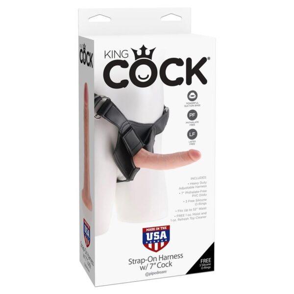 Arnés Ajustable con Dildo 7 Color Natural-KING COCK (LoveCherry) EAN: 603912361261 - Imagen 2