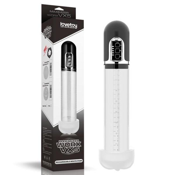 Bomba para el Pene Automática Maximizer Worx VX5 USB Vagina-LOVETOY (LoveCherry) EAN: 132653 - Imagen 5