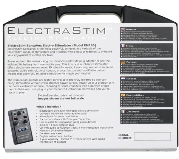 Electroestimulador Sensavox Em140 ElectraStim-ElectraStim (Fun Distri) EAN: 609224030994 - Imagen 4