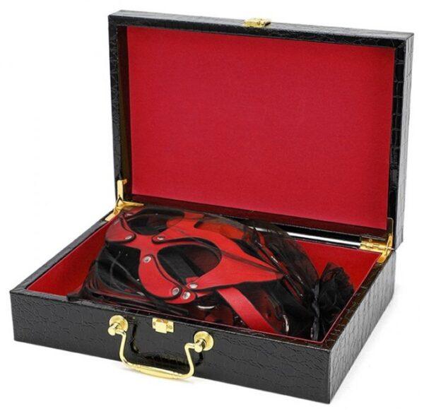 Set de lujo BDSM Negro-Rojo 8 Piezas-KinkHarness (Fun Distri) EAN: 3662811173044 - Imagen 9