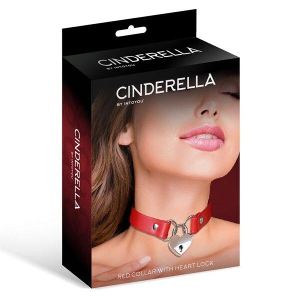 Collar con Candado de Corazón Cuero Vegano Talla Única-CINDERELLA (LoveCherry) EAN: 8436583799130 - Imagen 3