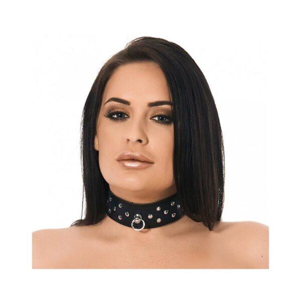 Collar Cuero con Anilla y Tachuelas-BONDAGE PLAY (LoveCherry) EAN: 8718924228968