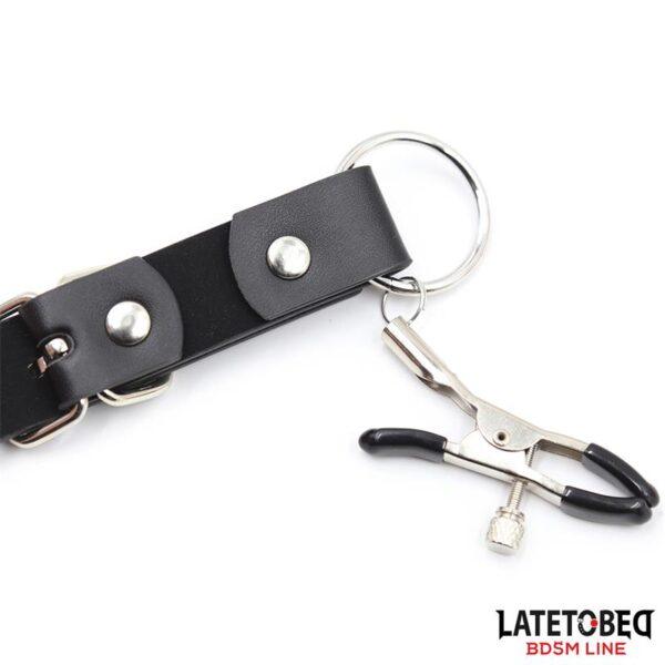 Correas de Bondage para Piernas con Pinzas para Clítoris-LATETOBED BDSM LINE (LoveCherry) EAN: 8436615001484 - Imagen 3