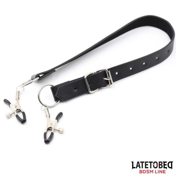 Correas de Bondage para Piernas con Pinzas para Clítoris-LATETOBED BDSM LINE (LoveCherry) EAN: 8436615001484 - Imagen 4