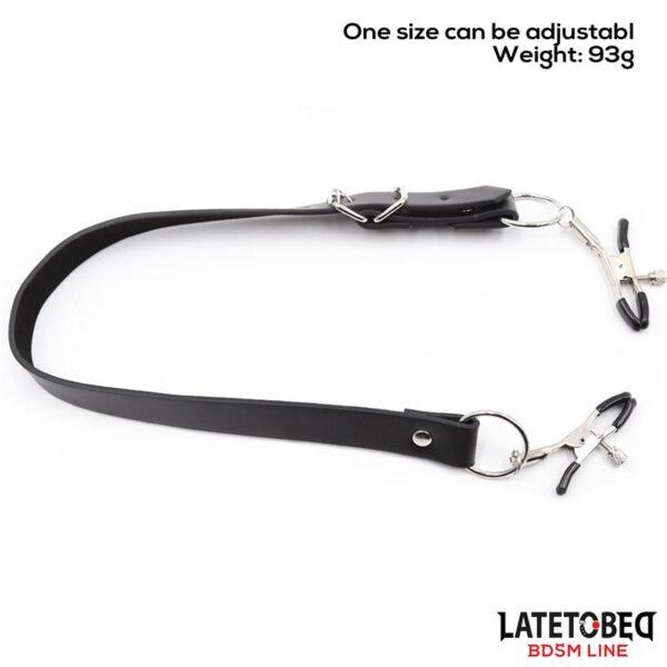 Correas de Bondage para Piernas con Pinzas para Clítoris-LATETOBED BDSM LINE (LoveCherry) EAN: 8436615001484 - Imagen 5