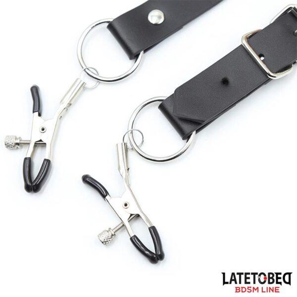 Correas de Bondage para Piernas con Pinzas para Clítoris-LATETOBED BDSM LINE (LoveCherry) EAN: 8436615001484 - Imagen 6