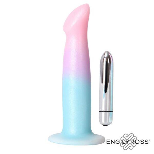 Dildo con Vibración y Ventosa Color Degradado 17 cm-DILDOX BY ENGILY ROSS (LoveCherry) EAN: 8436615002214 - Imagen 2