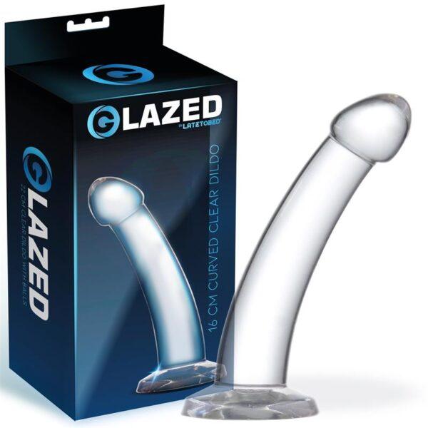 Dildo Curvado Material Cristalino 16 cm-GLAZED (LoveCherry) EAN: 8436583799734