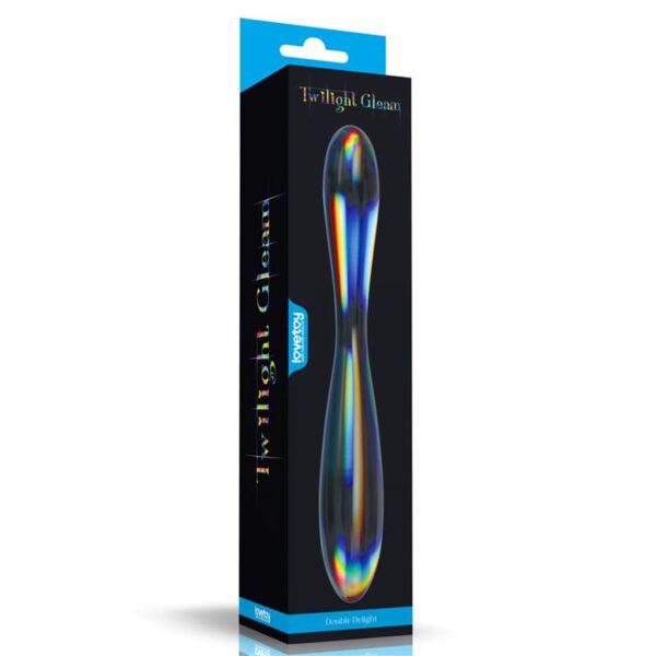 Dildo de Cristal que Brilla en la Oscuridad Twilight Gleam Double Delight-LOVETOY (LoveCherry) EAN: 6942063400752 - Imagen 4