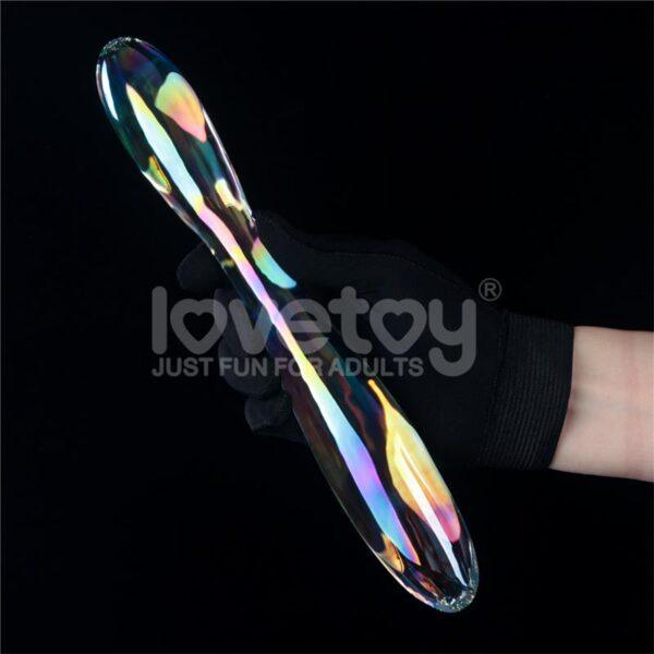 Dildo de Cristal que Brilla en la Oscuridad Twilight Gleam Double Delight-LOVETOY (LoveCherry) EAN: 6942063400752