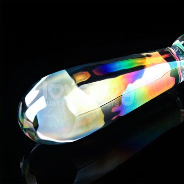 Dildo de Cristal que Brilla en la Oscuridad Twilight Gleam Rising Ripples-LOVETOY (LoveCherry) EAN: 6942063400738 - Imagen 3