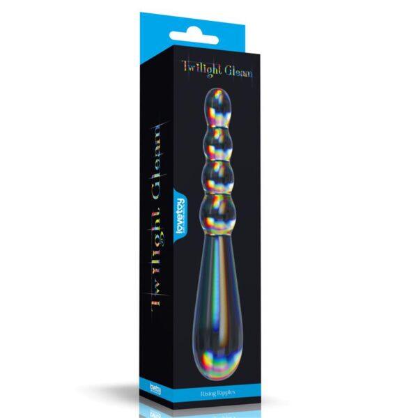 Dildo de Cristal que Brilla en la Oscuridad Twilight Gleam Rising Ripples-LOVETOY (LoveCherry) EAN: 6942063400738 - Imagen 5