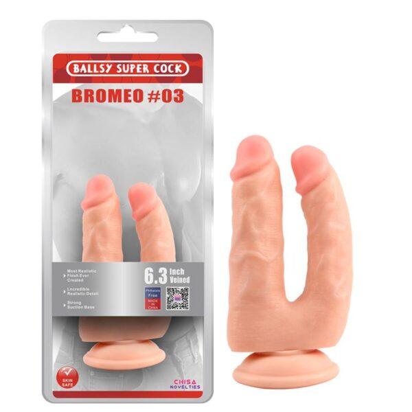 Dildo Doble Bromeo N3 Natural-CHISA (LoveCherry) EAN: 759746421548 - Imagen 2