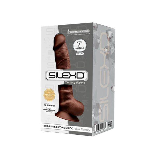 Dildo Dual Density Mod. 1 - 7 Marrón-SILEXD (LoveCherry) EAN: 8433345220284