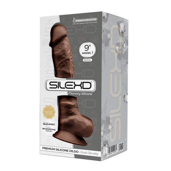 Dildo Dual Density Mod. 1 - 9 Marrón-SILEXD (LoveCherry) EAN: 8433345220185 - Imagen 2