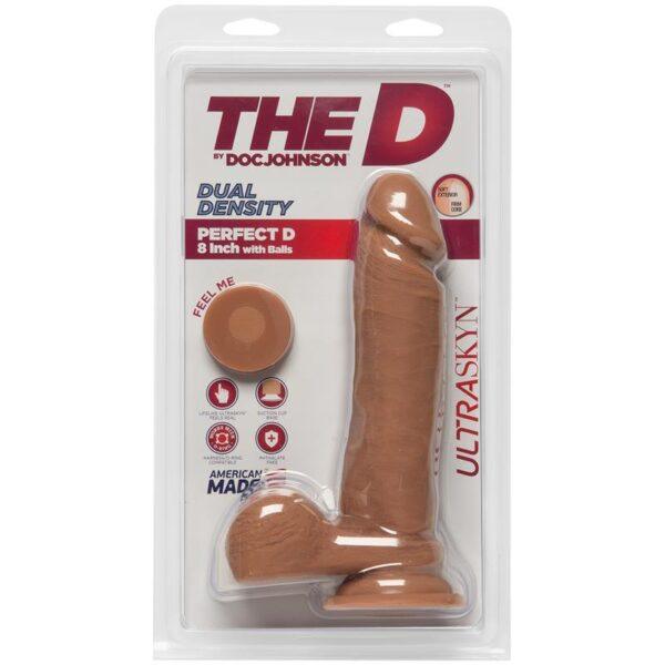 Dildo Dual Density Perfect D y Testículos 8 Caramelo-THE D BY DOC JOHNSON (LoveCherry) EAN: 782421058937 - Imagen 3