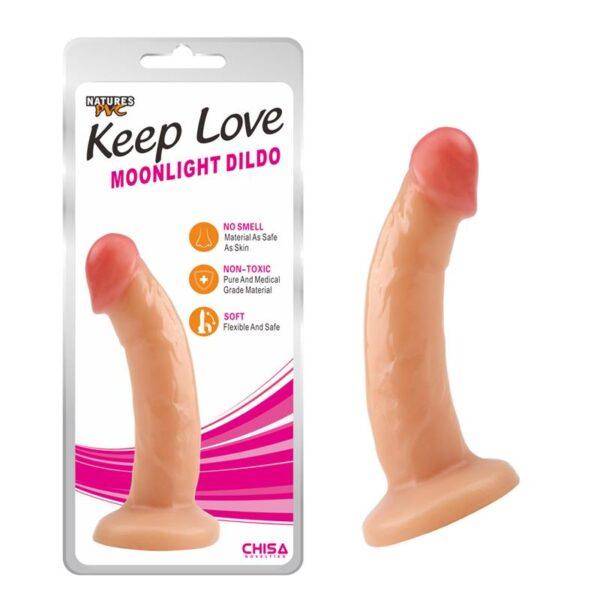 Dildo Moonlight 18.5 x 3.7 cm Natural-CHISA (LoveCherry) EAN: 759746514806 - Imagen 2