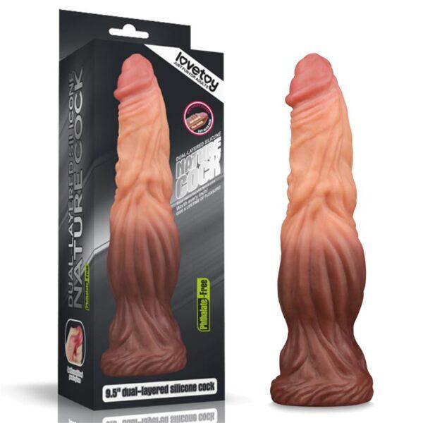 Dildo Nature 9.5 Dual Layer-LOVETOY (LoveCherry) EAN: 6970260905503 - Imagen 3