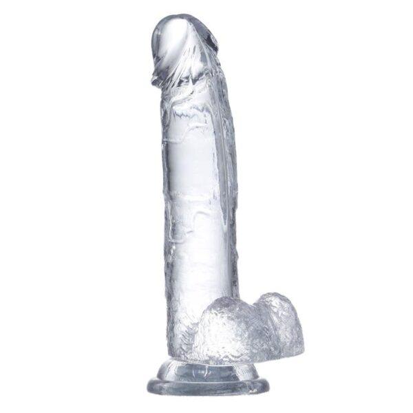 Dildo Realista con Testículos Material Cristalino 15,5 cm-GLAZED (LoveCherry) EAN: 8436583799680 - Imagen 4